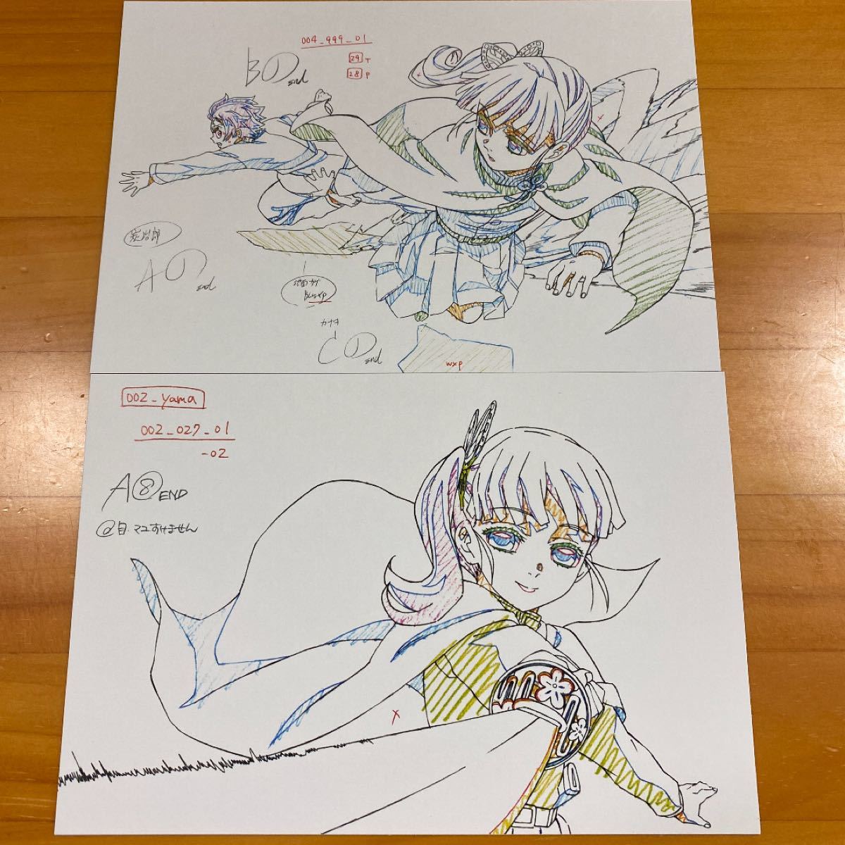 鬼滅の刃 絵巻カフェ 展示原画ポストカード 栗花落カナヲ｜Yahoo