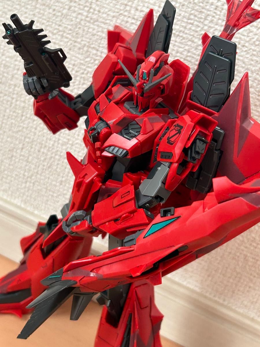 MG 1/100 ゼータガンダム3号機P2型レッド・ゼータ 組立済 箱説無