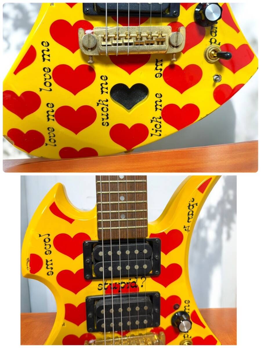 送料無料 希少品 FERNANDES BURNY イエローハート YH-JR hideモデル