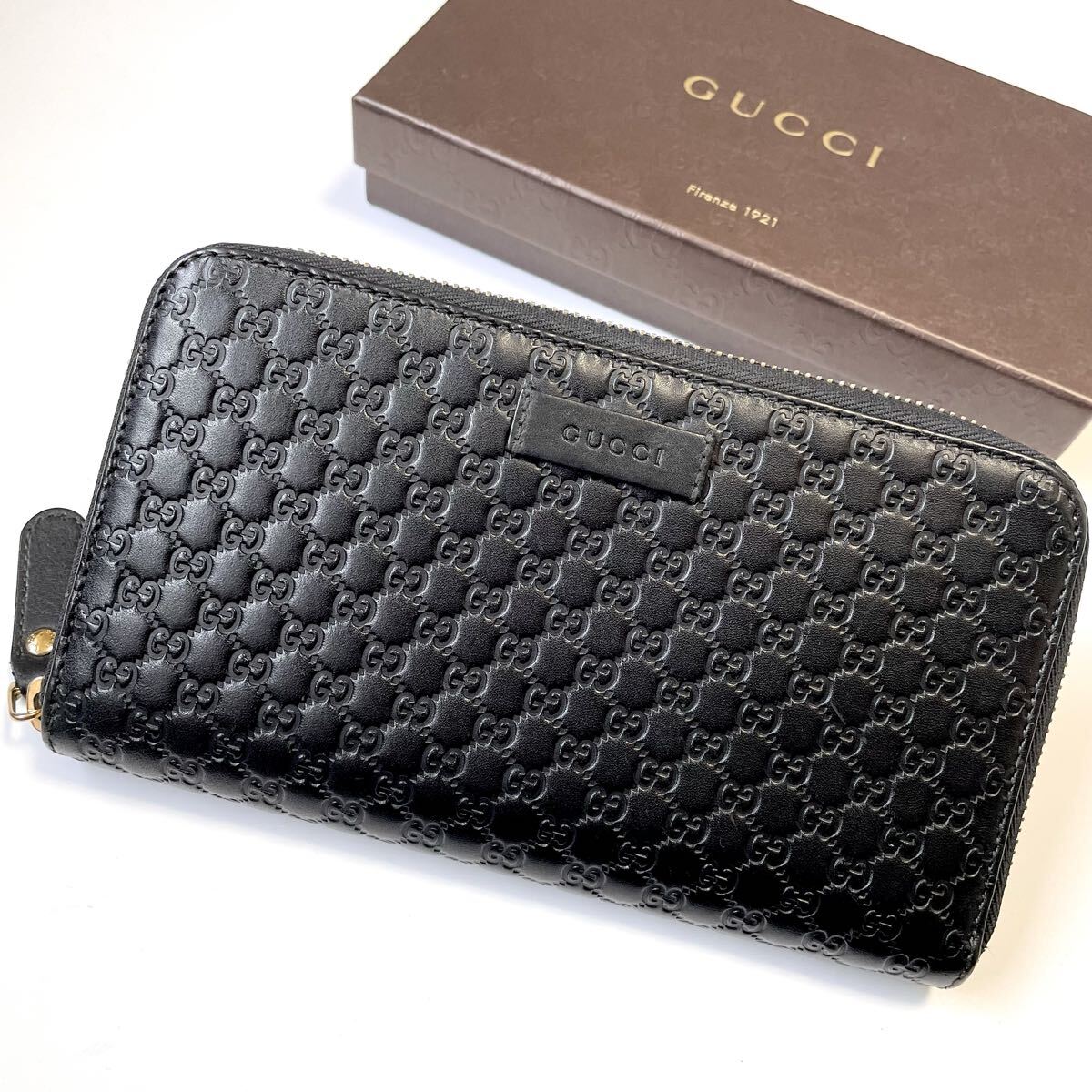 Yahoo!オークション - 中古美品 GUCCI グッチ マイクロ シマ ラウンド