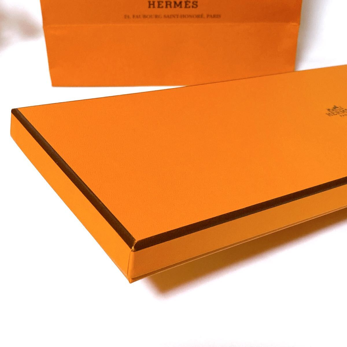 エルメス「HERMES」ショッパー・ネクタイ用空箱・メッセージカード