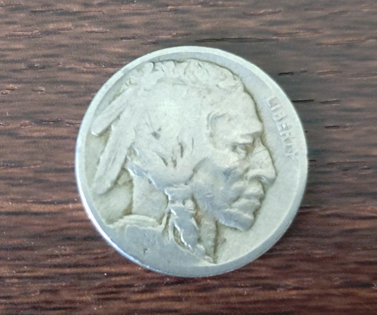 アメリカ 1918年 5セント硬貨 バッファロー・ニッケル(インディアン