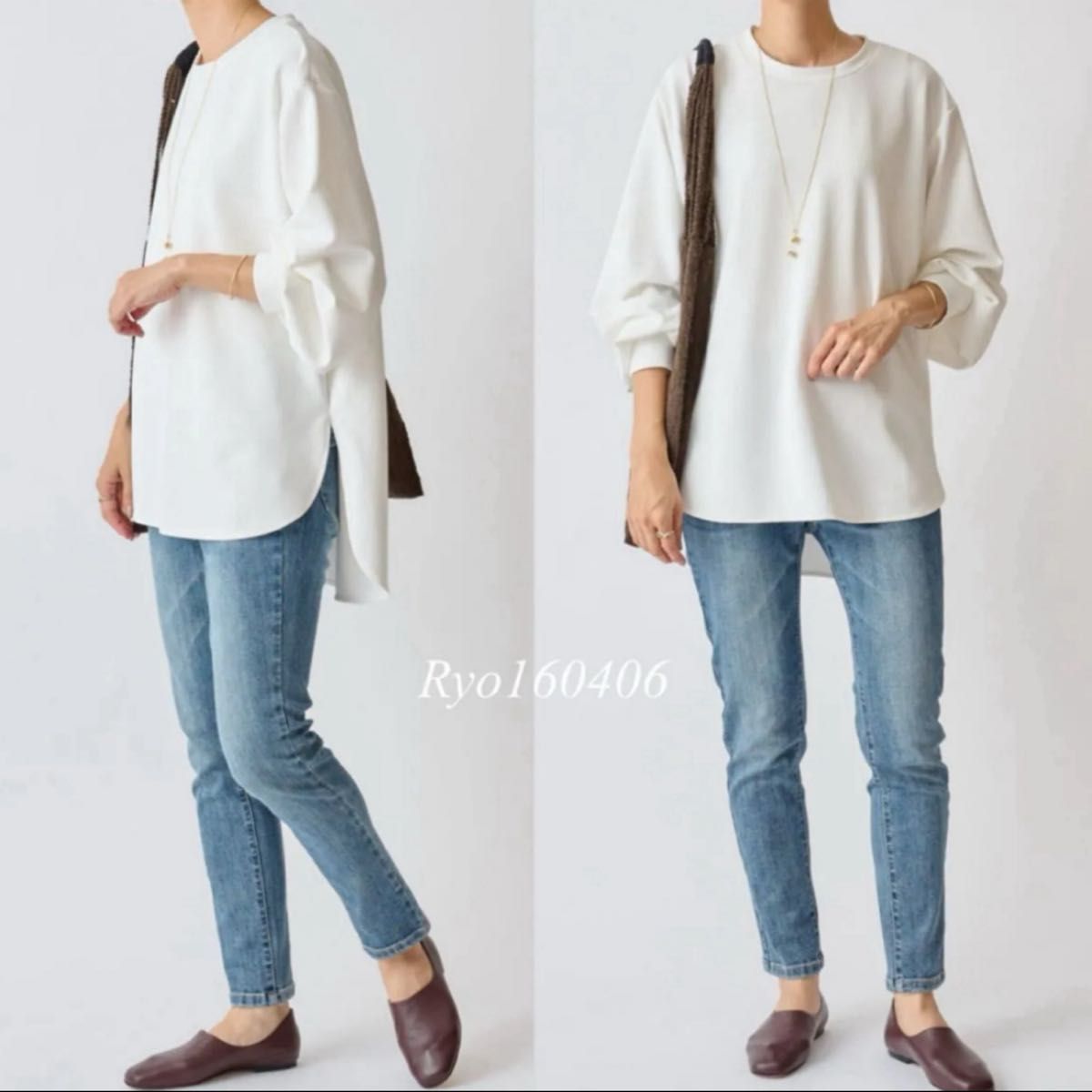 定番 タグ付き新品 BEARDSLEY ビアズリー Tブラウス／0／S〜M