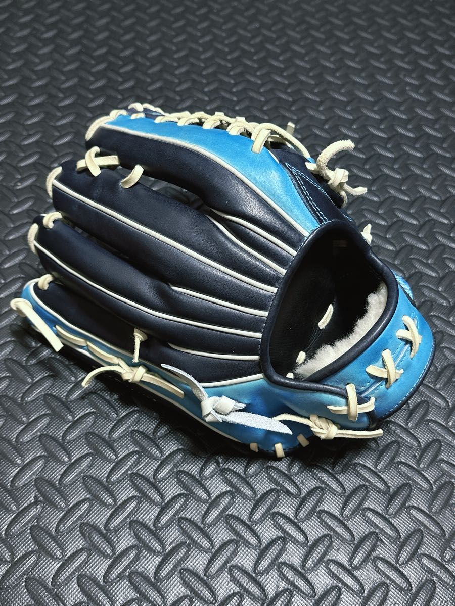 日本製 ミズノプロ ダイバーシティブルー オーダー 軟式 外野手