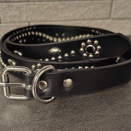 フルスタッズ本革ナローベルト 黒オニキスブラックダイヤモンド｜Yahoo