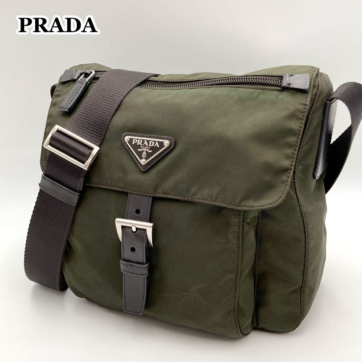 極美品】PRADA プラダ ショルダーバッグ クロスボディ テスート