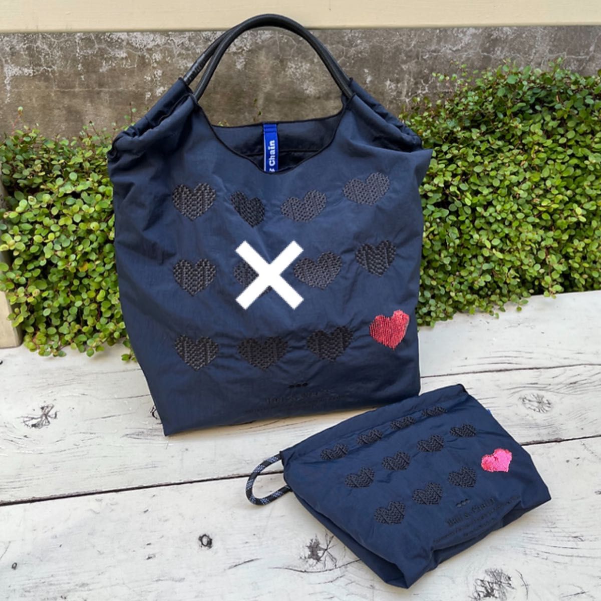 ボールアンドチェーン 神戸店2周年 限定 ハート バッグ&ポーチ ダーク