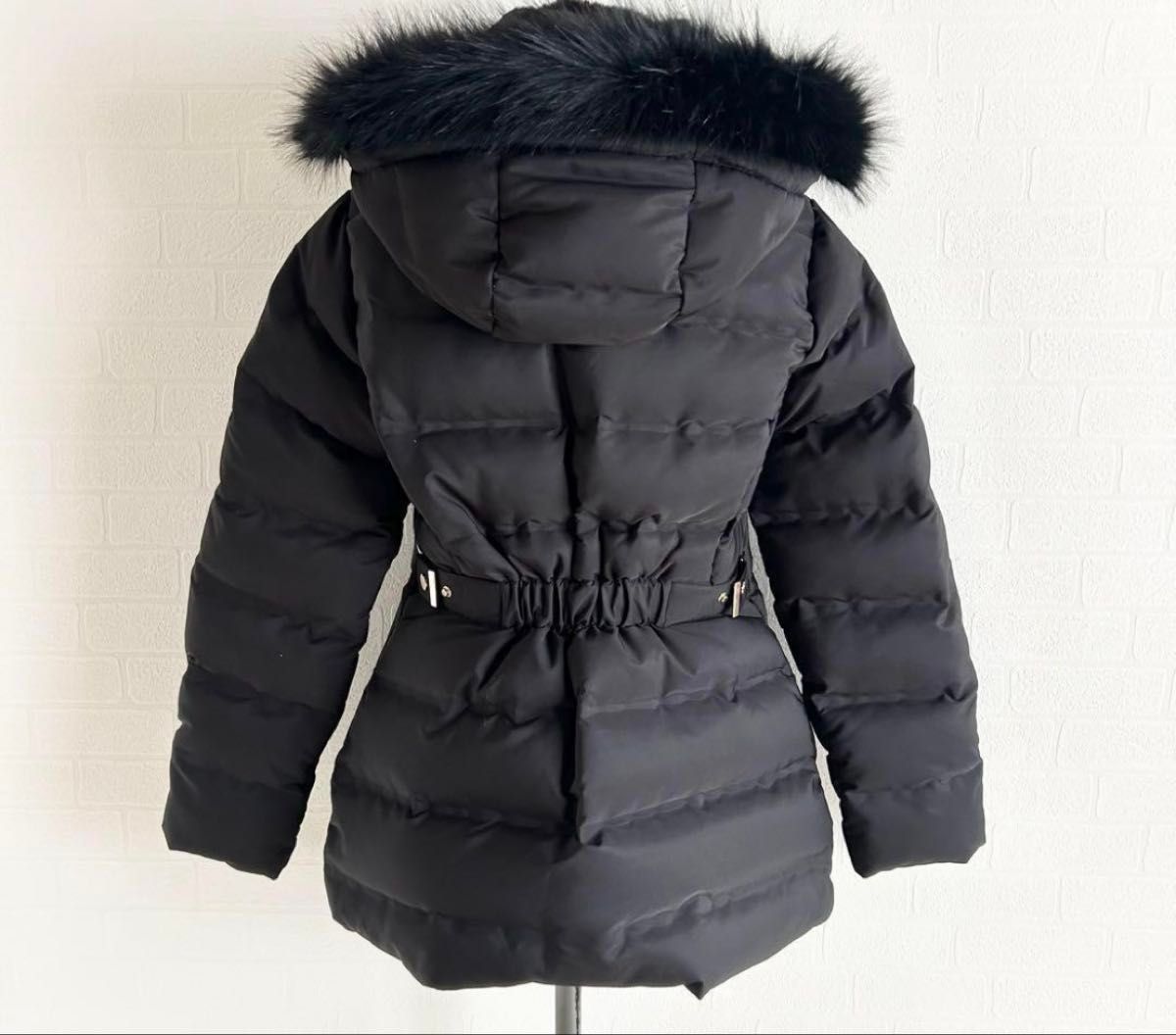 新品 未使用 ZARA ザラ セミロング丈フード付きダウンジャケット XL