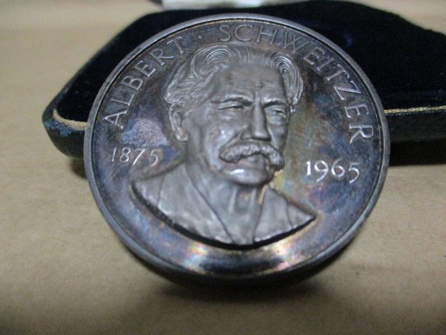 Yahoo!オークション - アルベルト シュバイツァー博士 記念シルバーメ