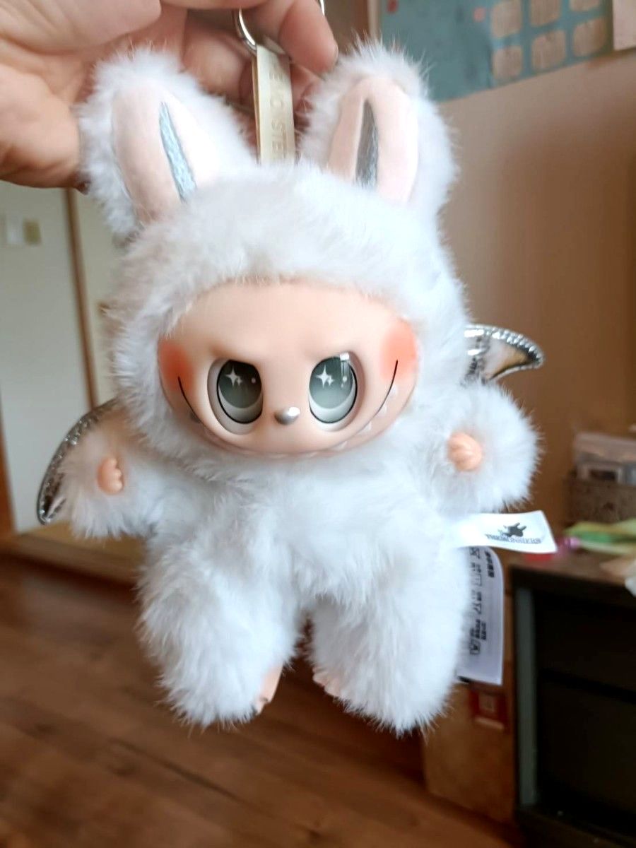 今日限定値下げ中 ラブブ 風 ぬいぐるみ ホワイト 天使 ジモモ