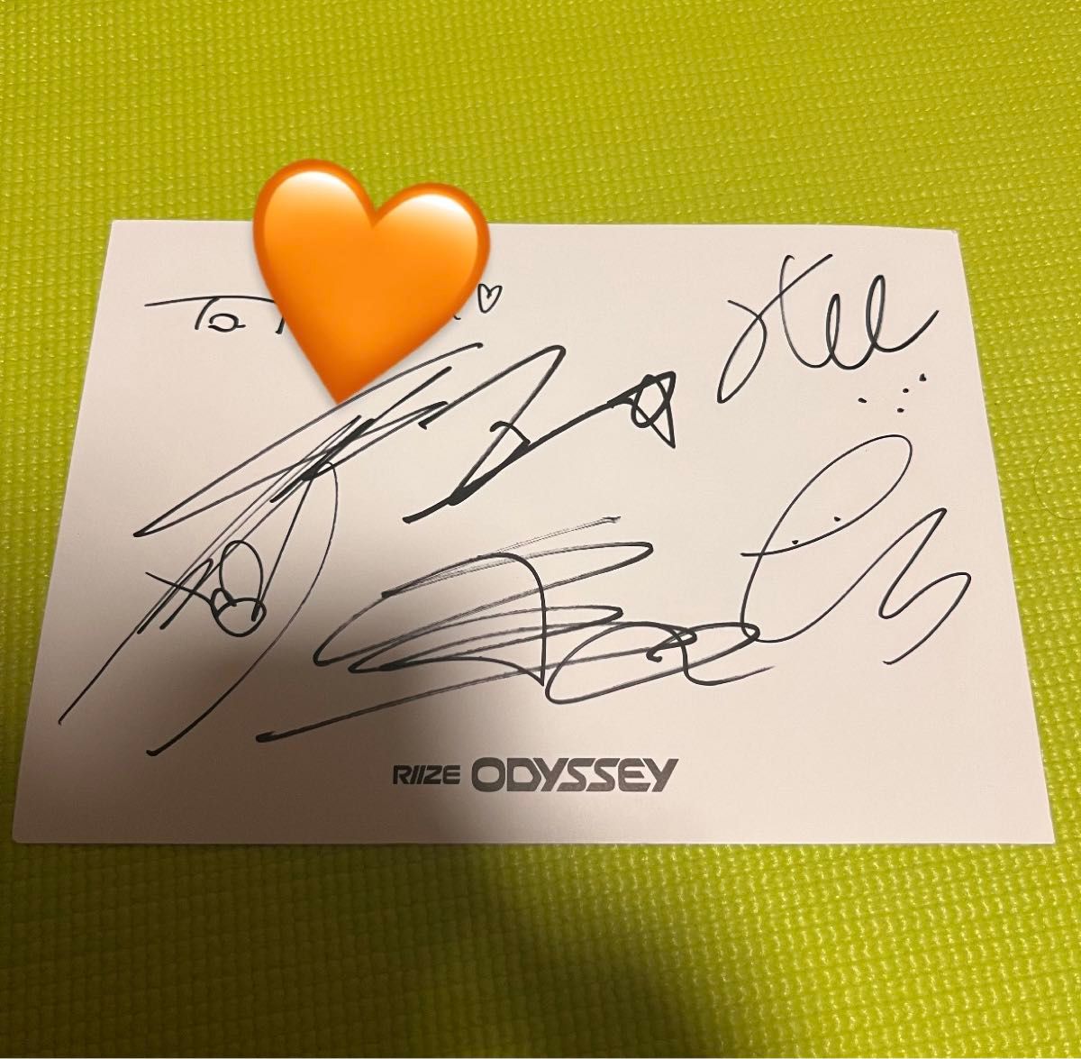 Riize プレサ 全サ 直筆 サイン odyssey｜Yahoo!フリマ（旧PayPayフリマ）