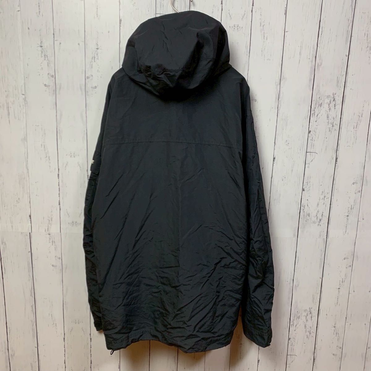 ノースフェイス マウンテンパーカー メンズ L 黒 刺繍ロゴ ジャケット