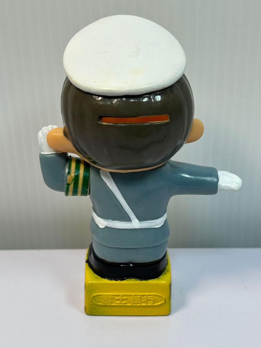 昭和レトロ 富士銀行 ボクちゃん ソフビ貯金箱 企業ノベルティ レア