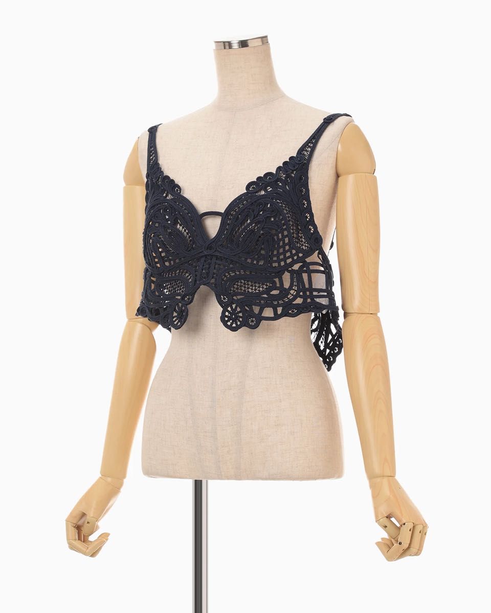 mame kurogouchi Cording Embroidery Vest コード刺繍 レース ビスチェ