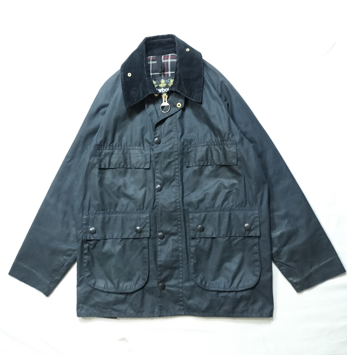 80s Barbour bedale c36 ネイビー 3クレスト バブアー ビデイル 4