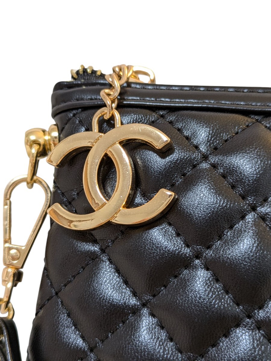 新品 CHANEL ノベルティ マトラッセ ポーチ ショルダーバッグ チェーン