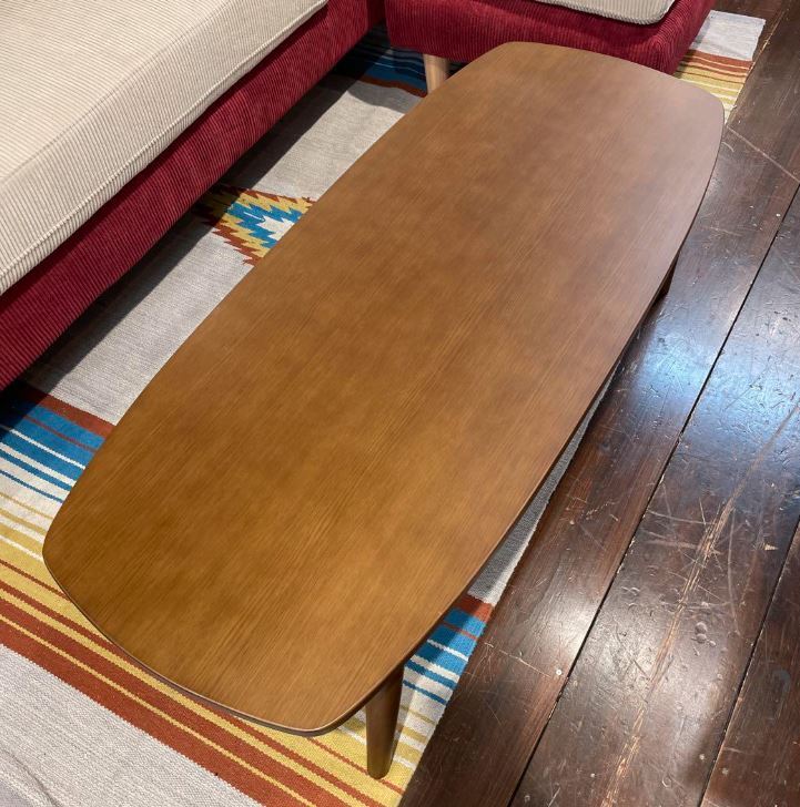 新品アウトレット】北欧調折れ脚テーブル105cm×45cm ダークブラウン