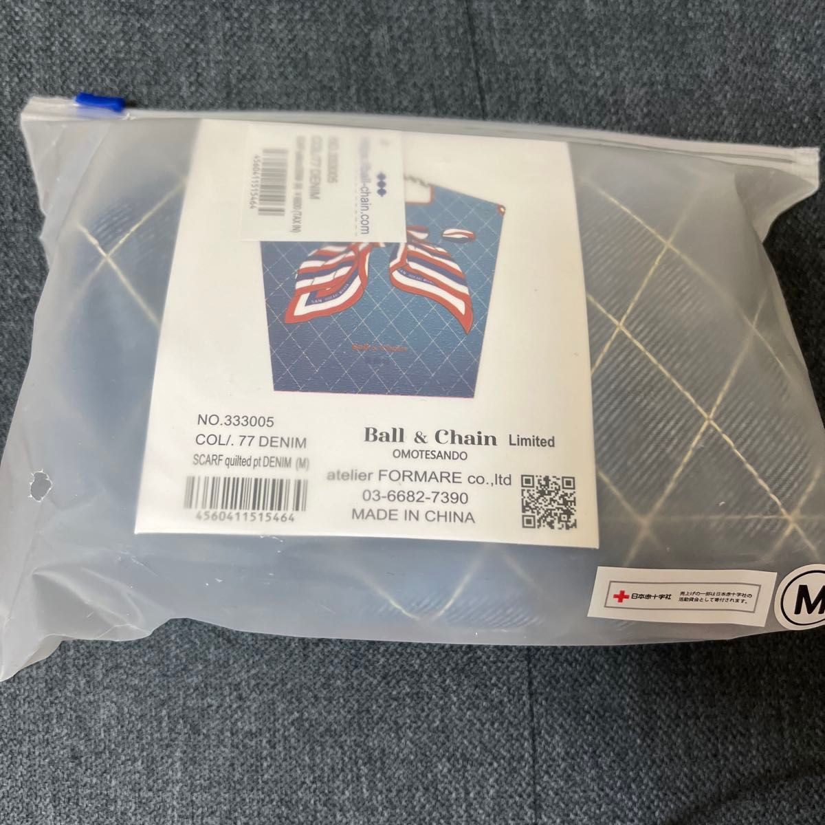 ボールアンドチェーン Ball＆Chain スカーフ リボン柄 Mサイズ 表参道