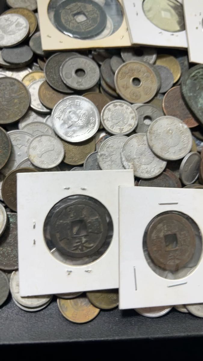 日本古銭まとめ 1000g 明治〜大正〜昭和初期 江戸時代の古銭もあり