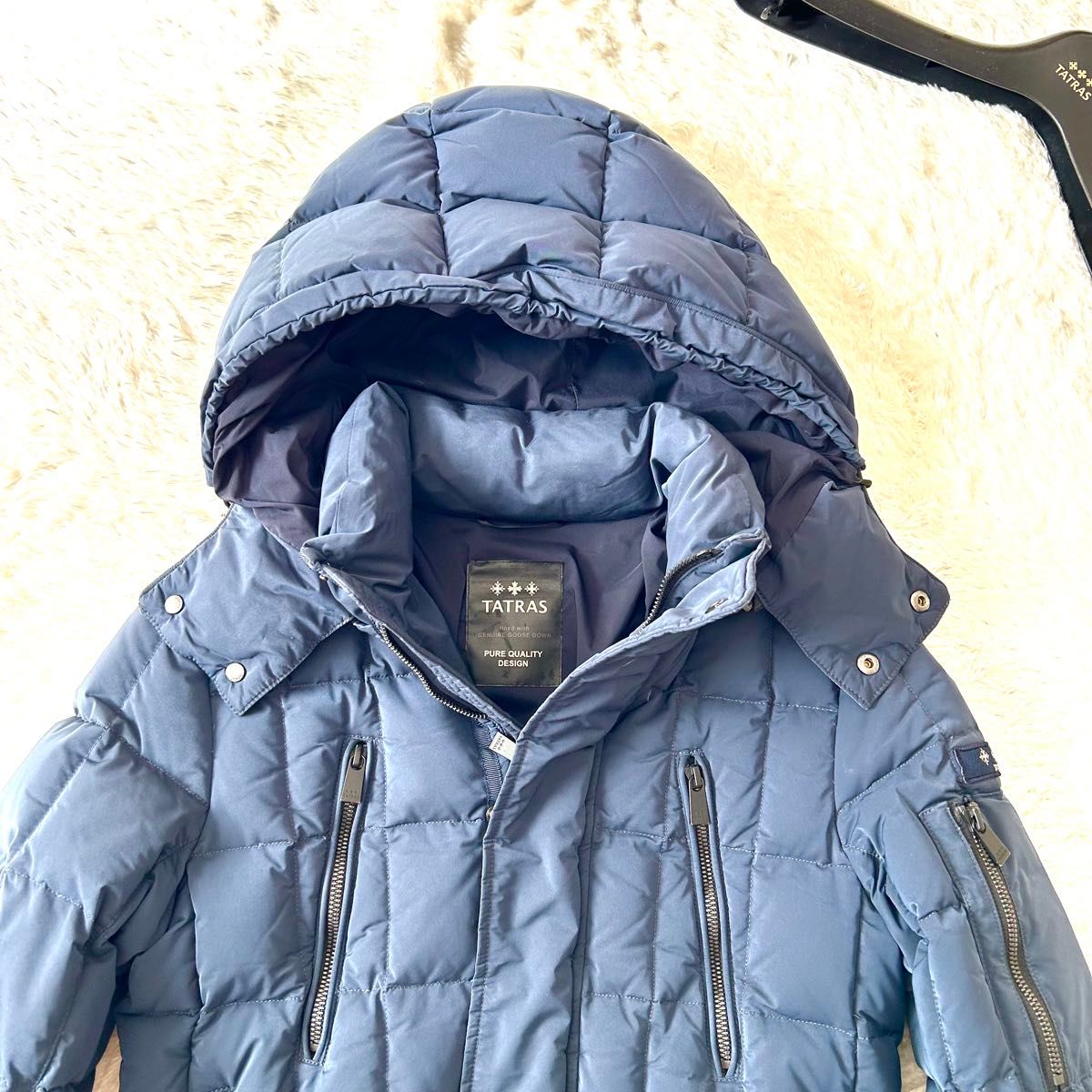 TATRAS タトラスTIDONEダウンジャケット2way ネイビー S フード 紺