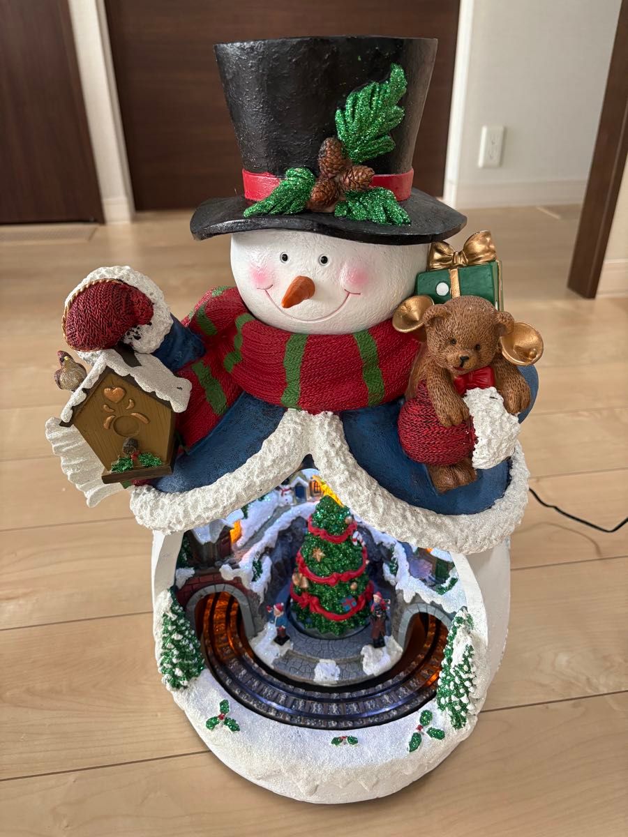 コストコ クリスマス スノーマン オルゴール LEDライト付き｜Yahoo