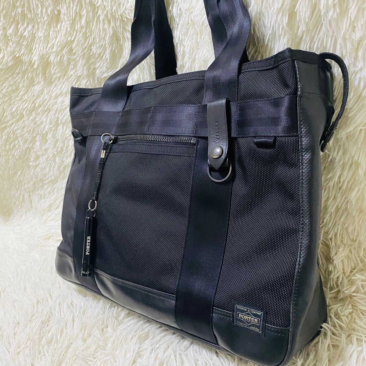 美品】PORTER ポーター ヒート トートバッグ 大容量 マグライト