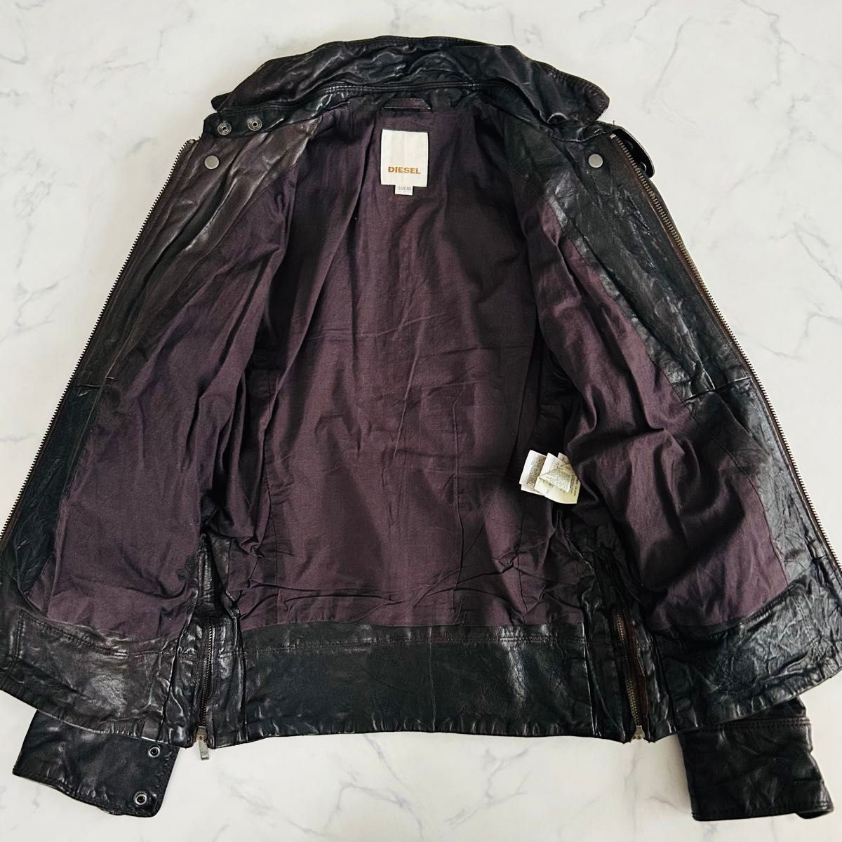 DIESEL ディーゼル レザージャケット シングルライダース 羊革