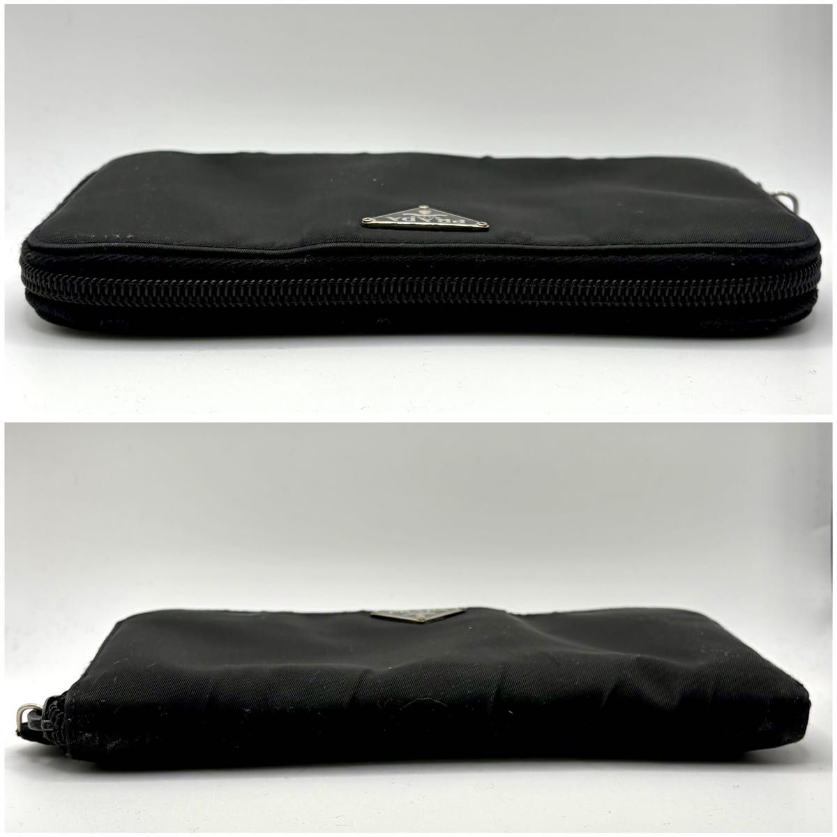 正規品 PRADA プラダ ラウンドファスナー 長財布 三角ロゴ ナイロン