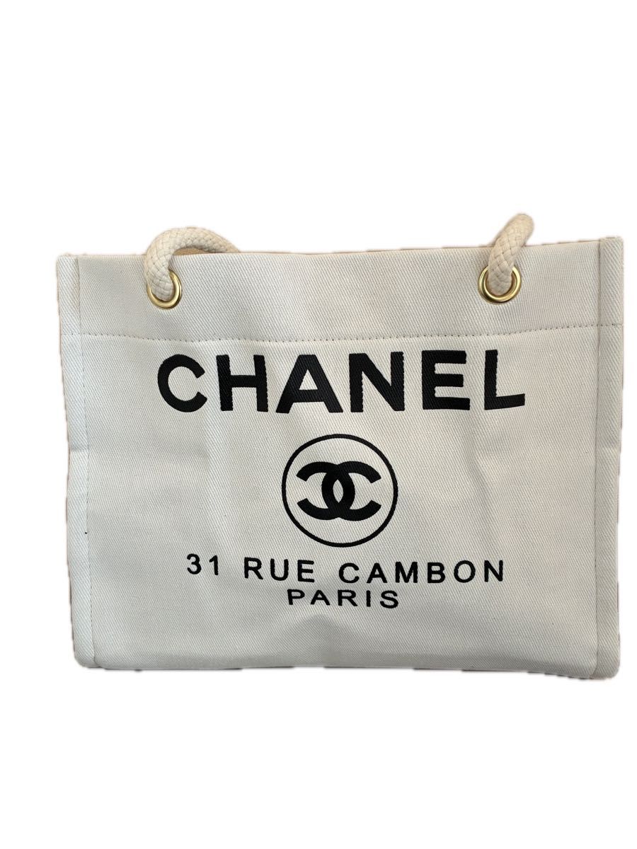 週末限定 CHANEL シャネル ノベルティ トートバッグ ホワイト｜Yahoo