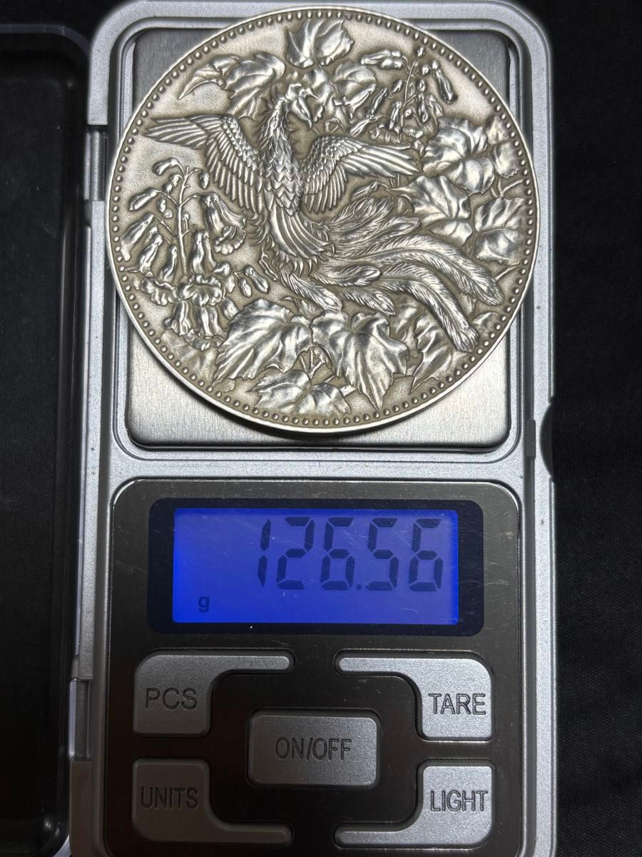 純銀製】500円白銅貨幣発行記念 純銀メダル 重量126 5g 造幣局刻印有り