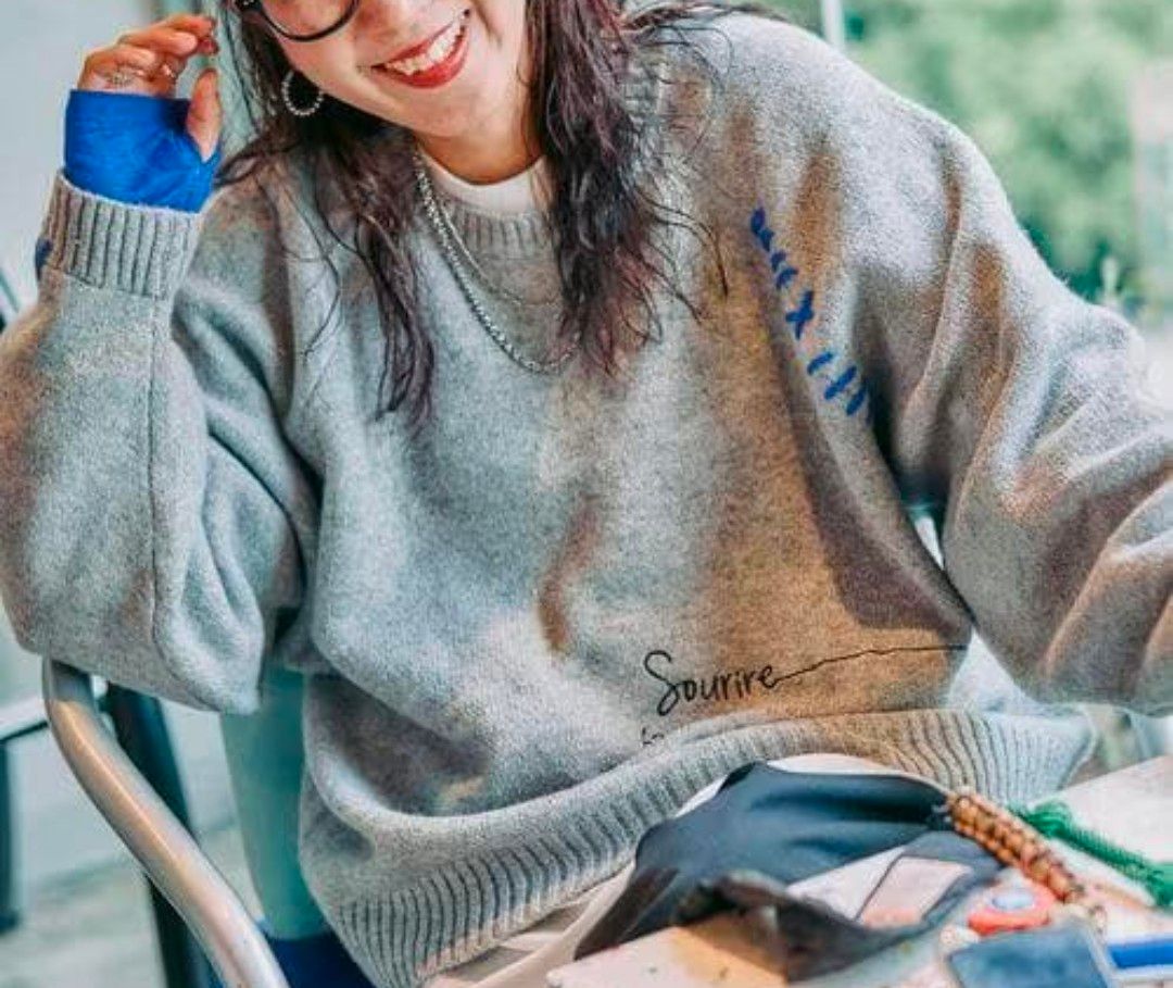 niko and [be with M]Misayo配色ドルプルオーバー グレー 完売品