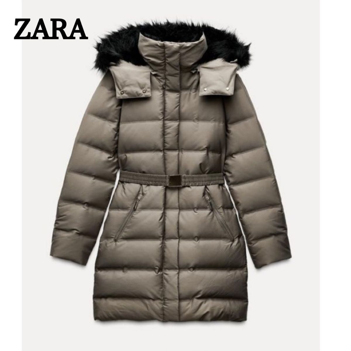 新品】ZARA ザラ ダウンジャケット ベルト ダウンコート XXL
