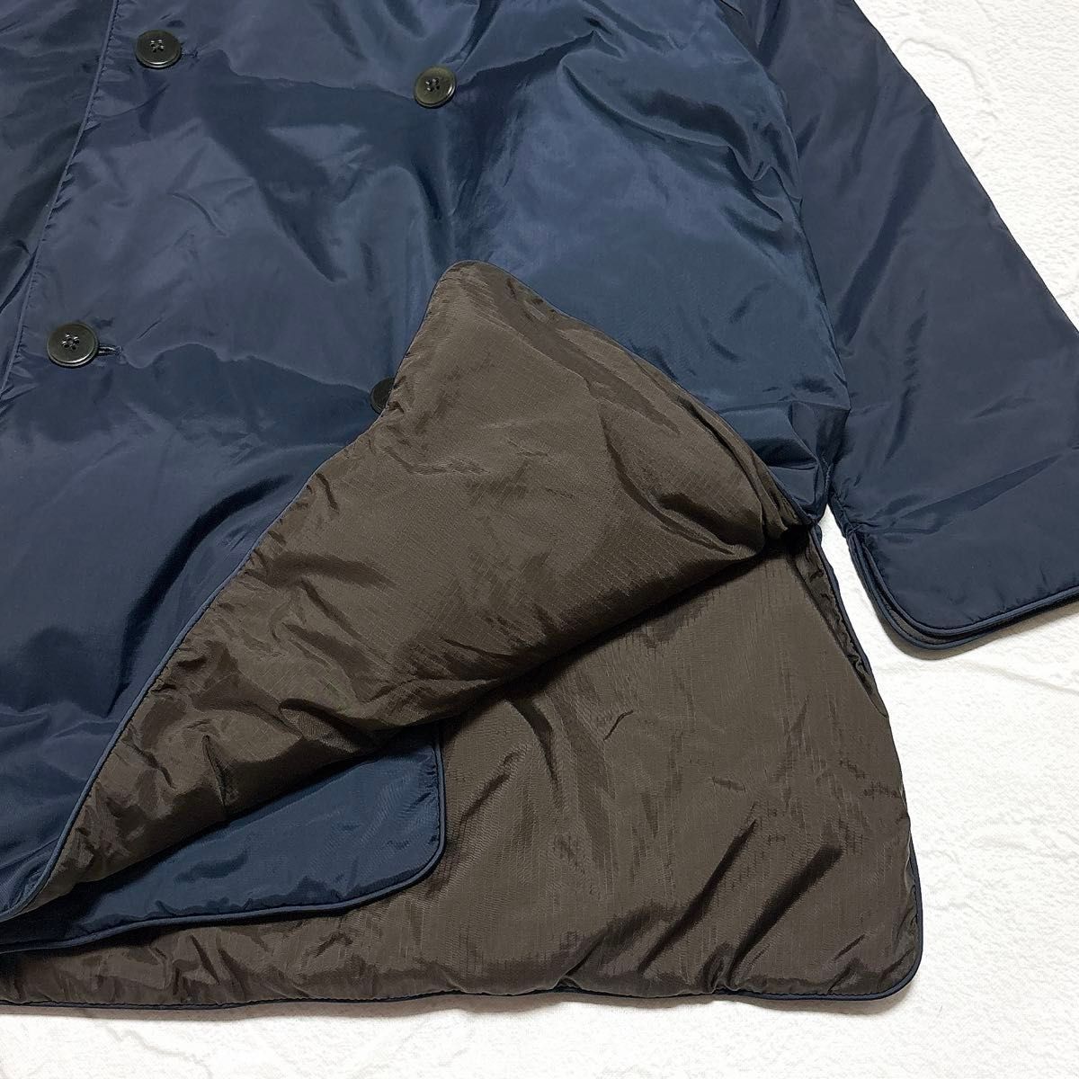 45R 45rpm ダウンコート ジャケット リバーシブル ダブルボタン フード