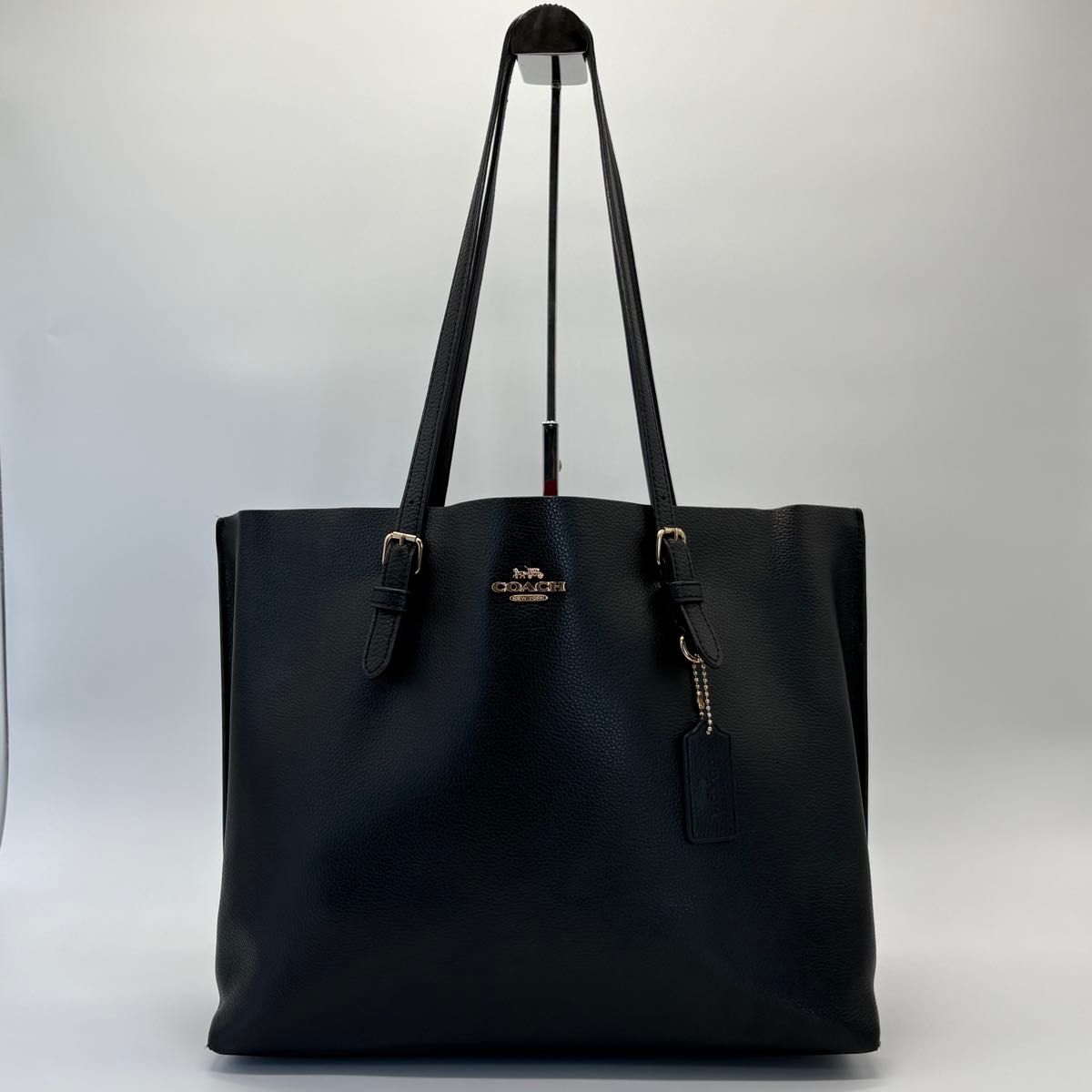 美品 A4収納 大容量 COACH コーチ トートバッグ モリー レザー ロゴ