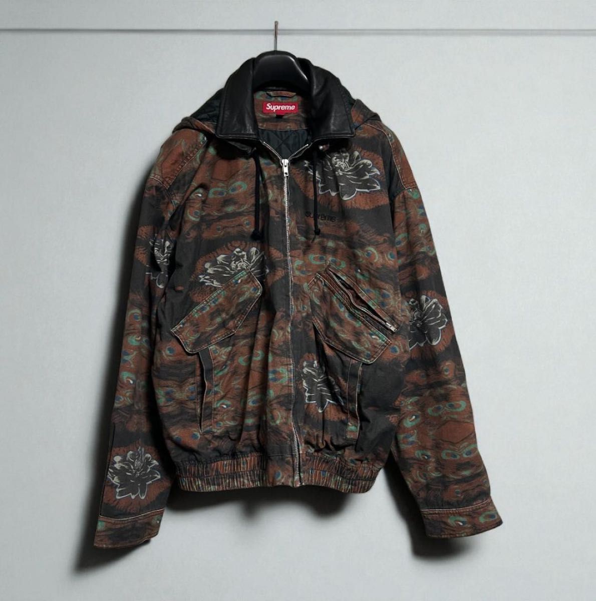 Supreme Leather Collar Utility Jacket L シュプリーム レザーカラー