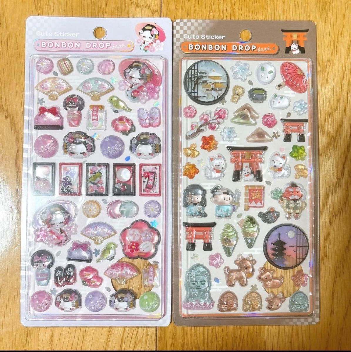 専用】【新品正規品】ボンボンドロップシール 和柄 舞妓さん 古都