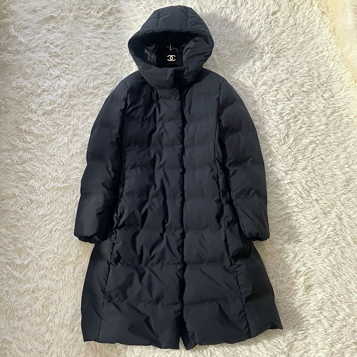 ユニクロ 大きいサイズ シームレスダウンロングコート ブラック L