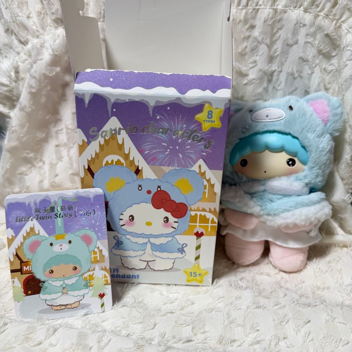 minisoサンリオ ケープシリーズ マスコットホルダー キキ リトルツイン