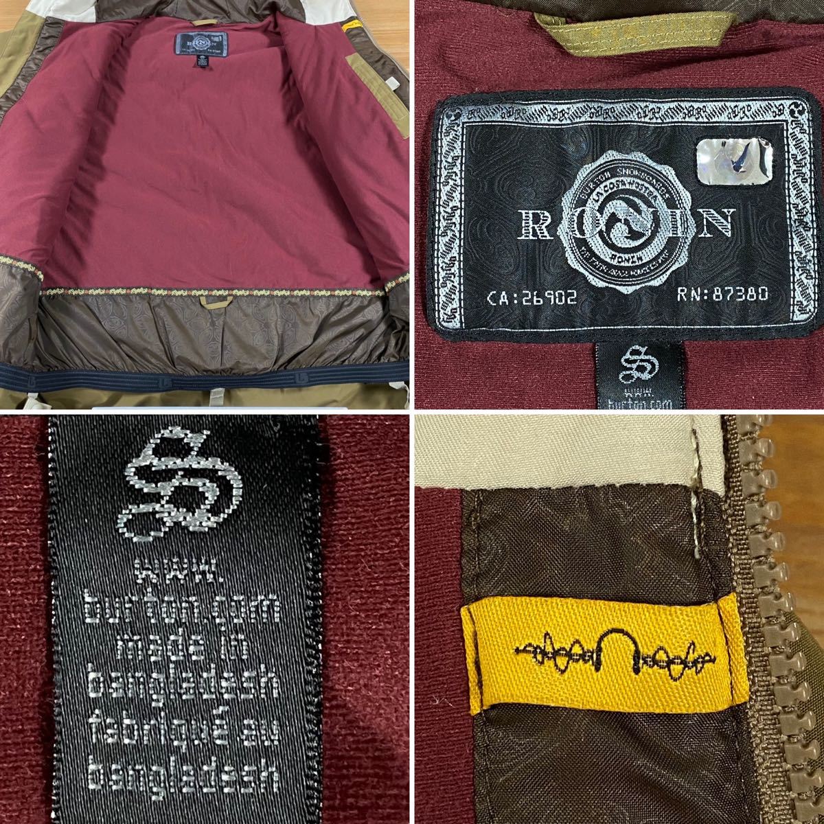 RONIN BURTON ローニン バートン スノーボードウェア ジャケット