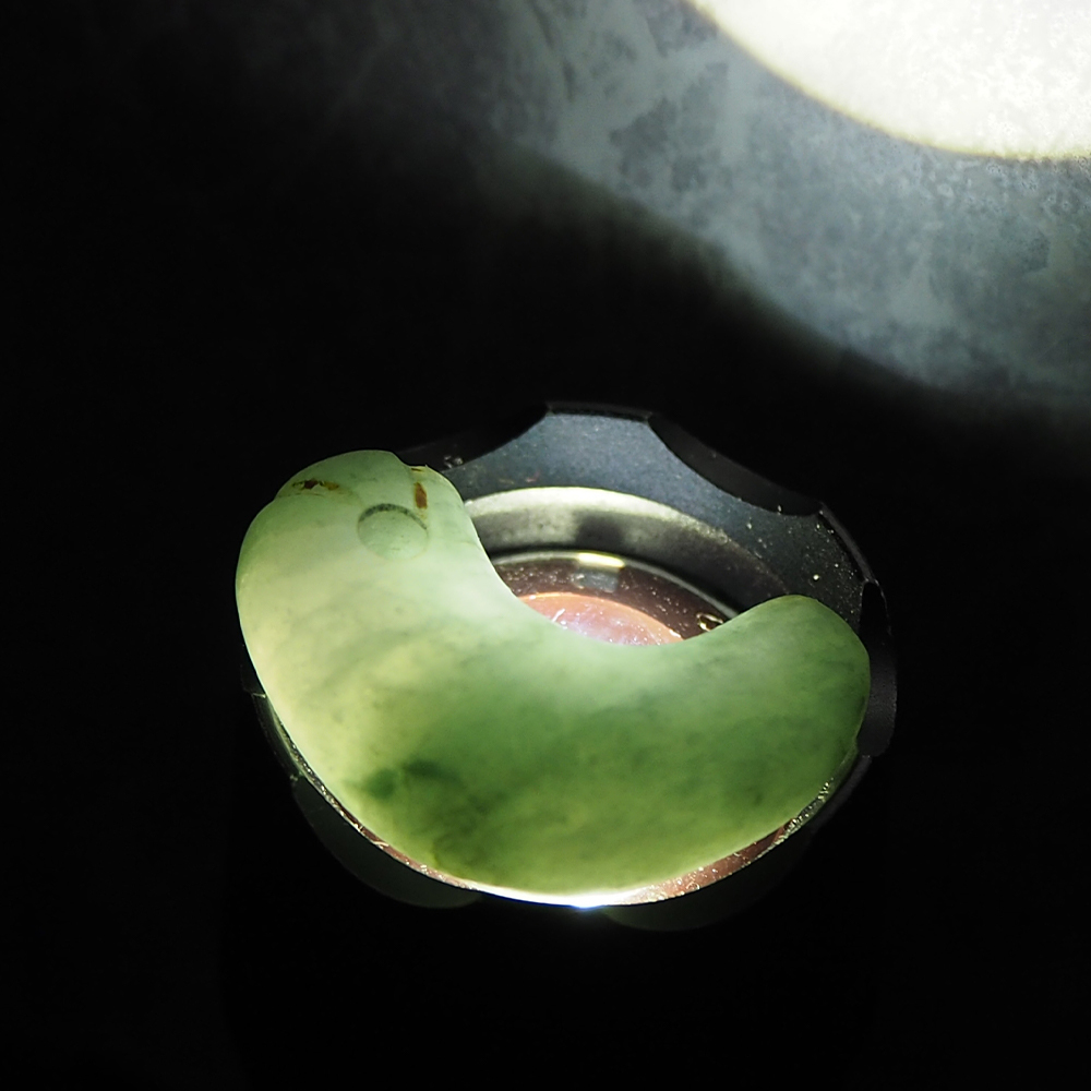 勾玉】伝 栃木県宇都宮市西川田 古墳時代中期頃 硬玉翡翠製の丁字頭