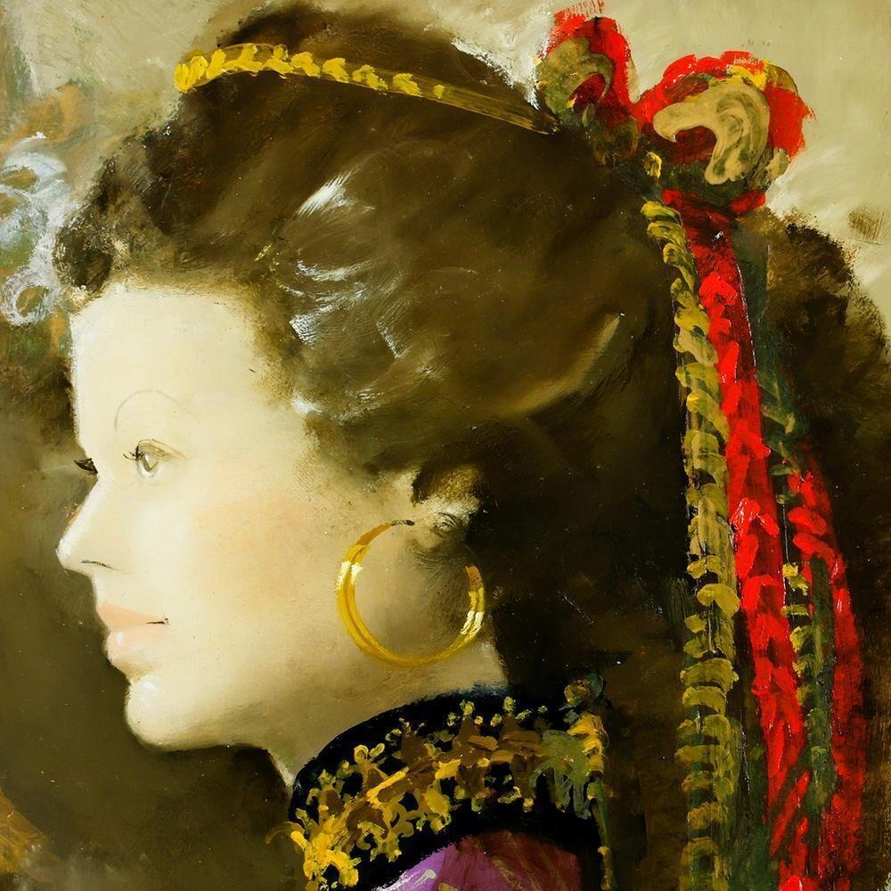 真作】【WISH】宮永岳彦「煌」油彩 6号大 共シール ◇東美鑑定評価機構