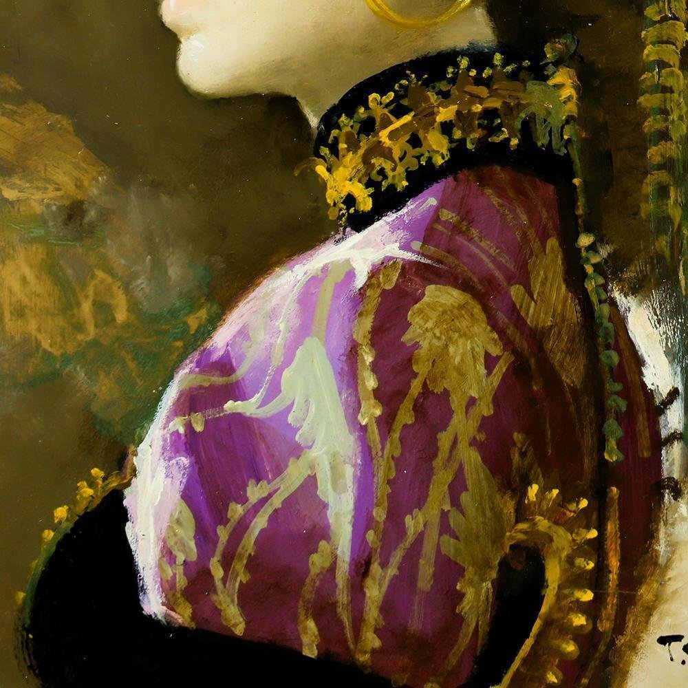 真作】【WISH】宮永岳彦「煌」油彩 6号大 共シール ◇東美鑑定評価機構