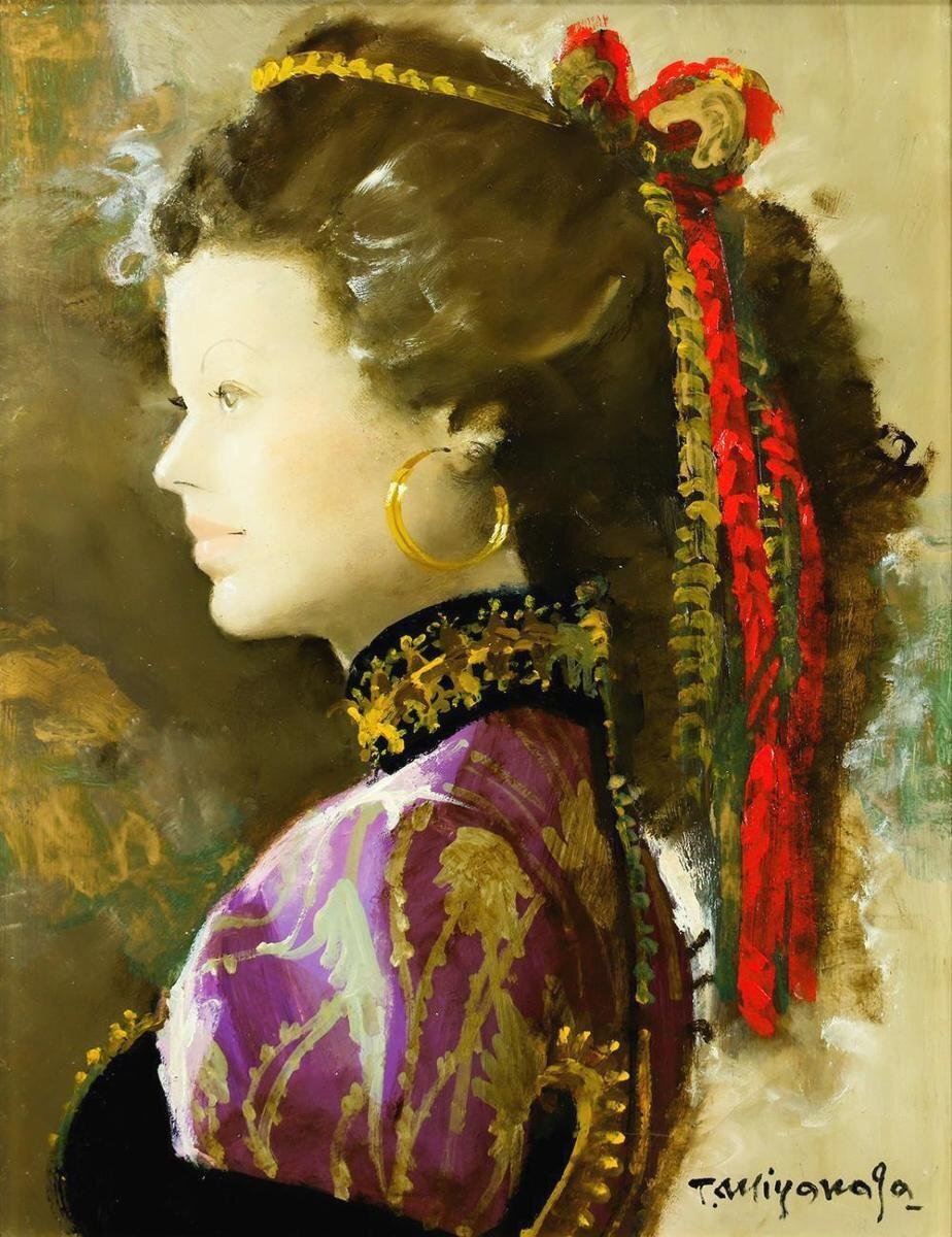 真作】【WISH】宮永岳彦「煌」油彩 6号大 共シール ◇東美鑑定評価機構