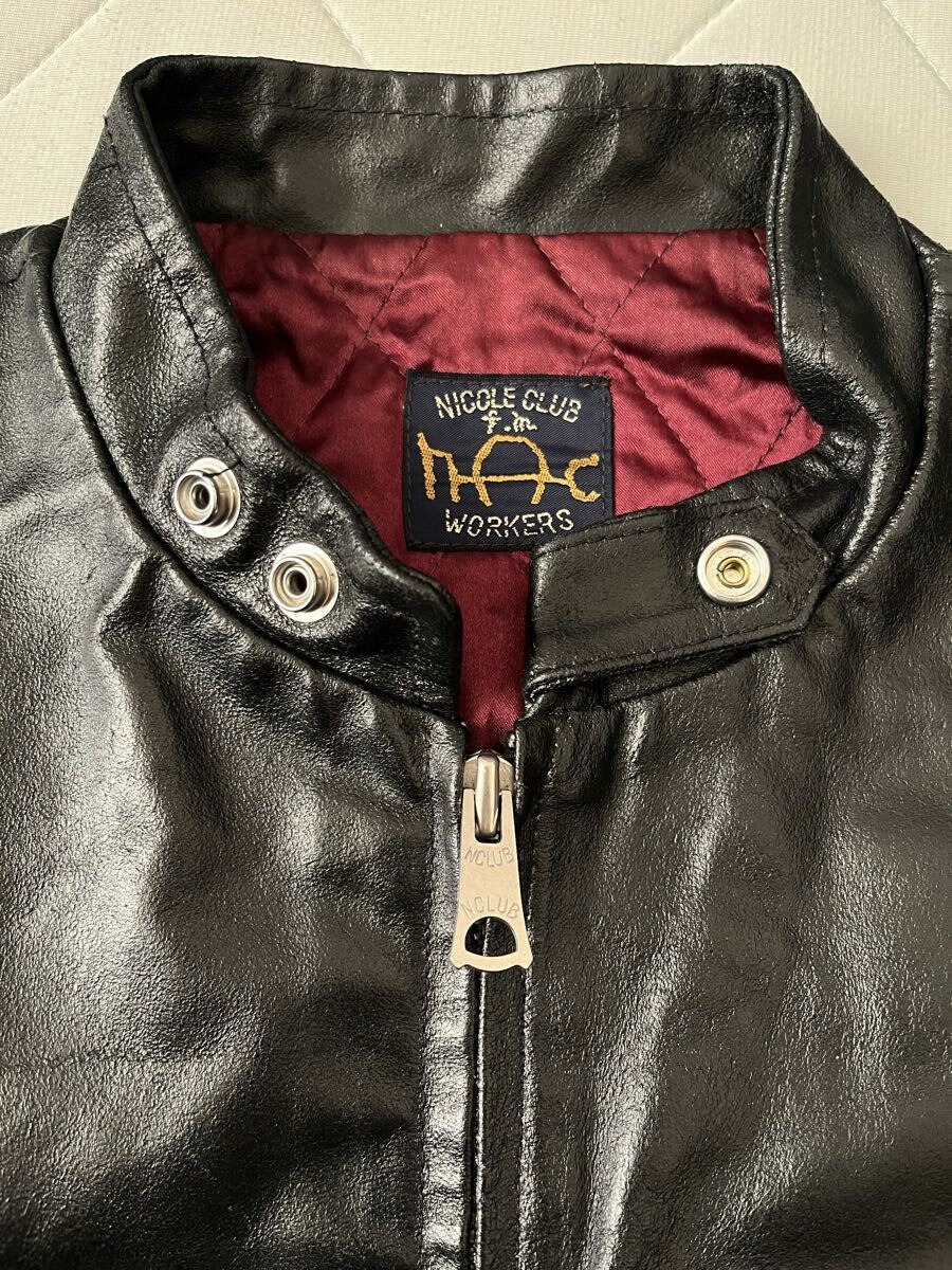 NICOLE CLUB for MEN WORKERS ニコルクラブ 牛革レザーベストL｜Yahoo