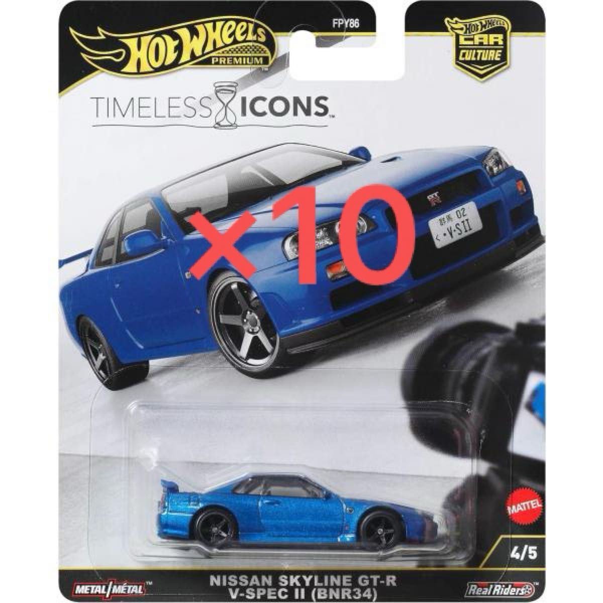 ホットウィール タイムレスアイコン 日産 スカイライン GT-R R34 10台