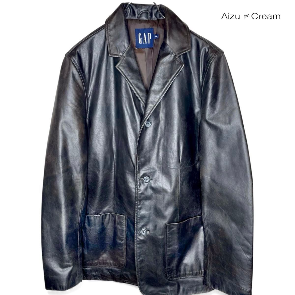 OLD GAP 本革レザージャケット Faded Black 90s 野村訓市 牛革 レザー