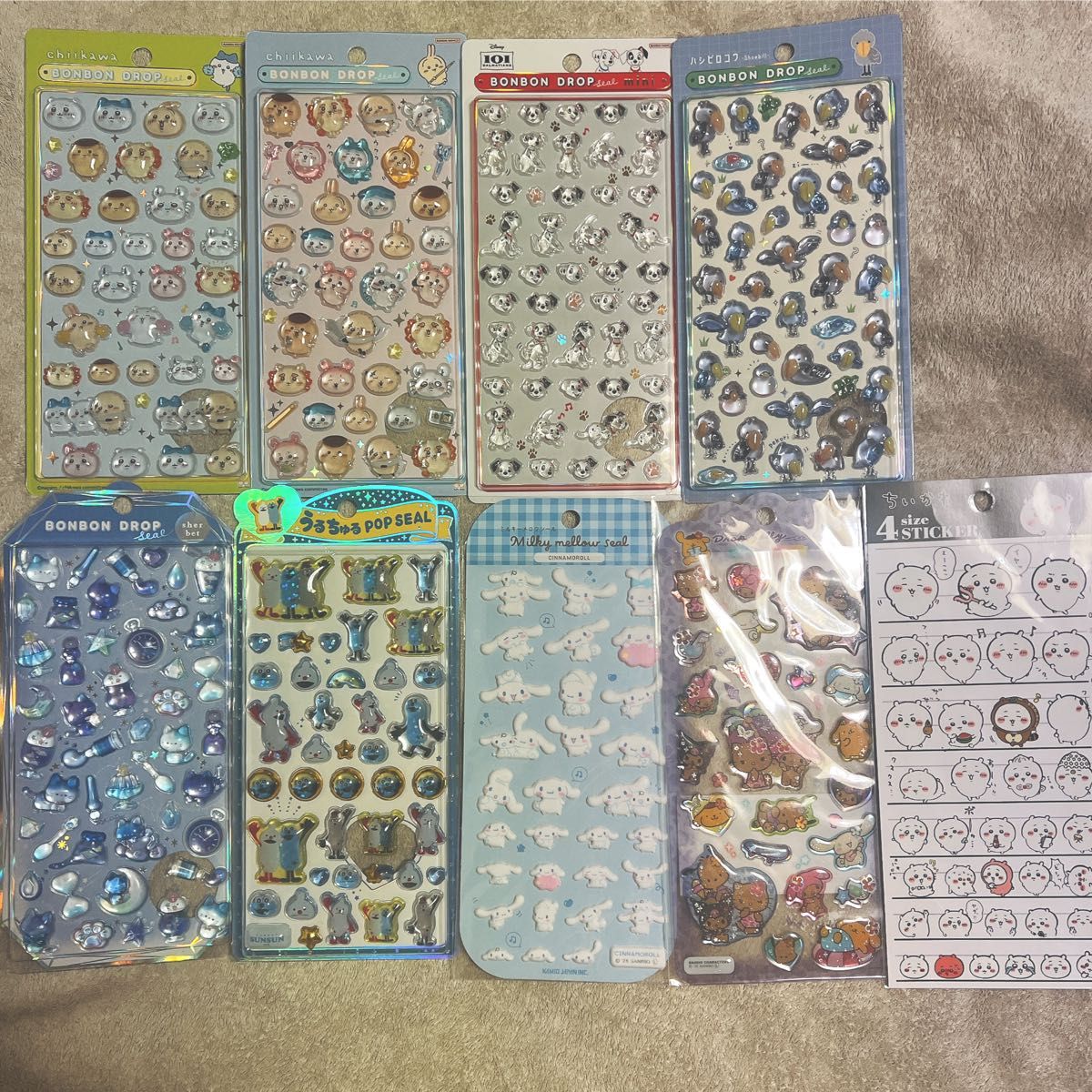 ボンボンドロップシール うるちゅるポップシール コットンパフィシール