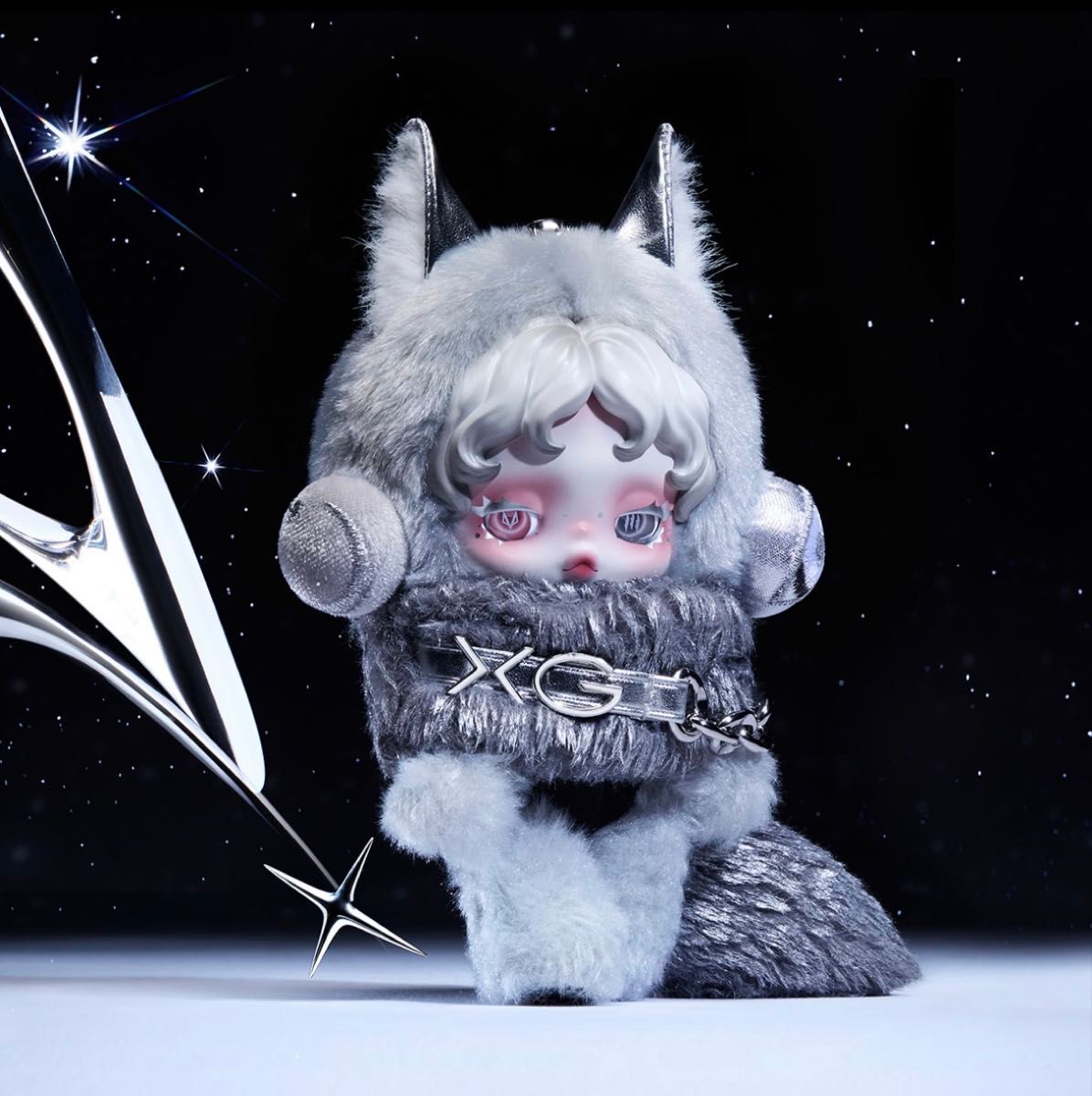 ポップマート スカルパンダ × XG ぬいぐるみペンダント（日本限定