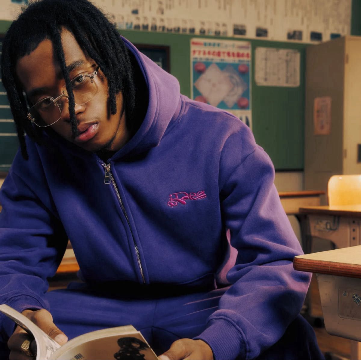 ideaswam ジップパーカー 紫 OUROBOROS ZIP HOODIE Purple Mサイズ 未