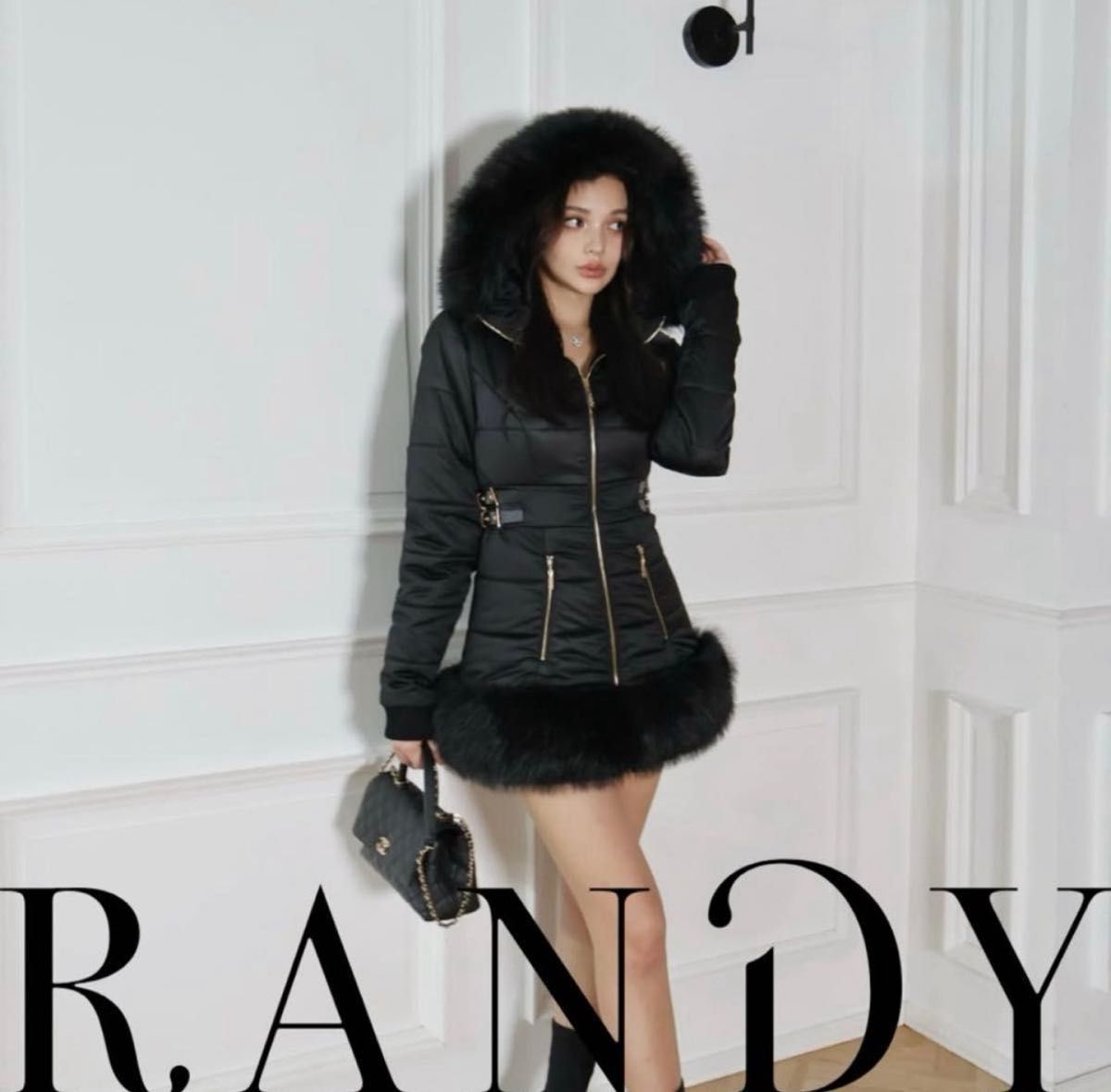 ランディー ダウンジャケット Randy Belted fur padded jacket｜Yahoo
